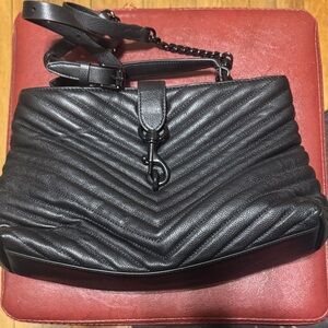 Rebecca Minkoff Black Chevron Shoulder Bag